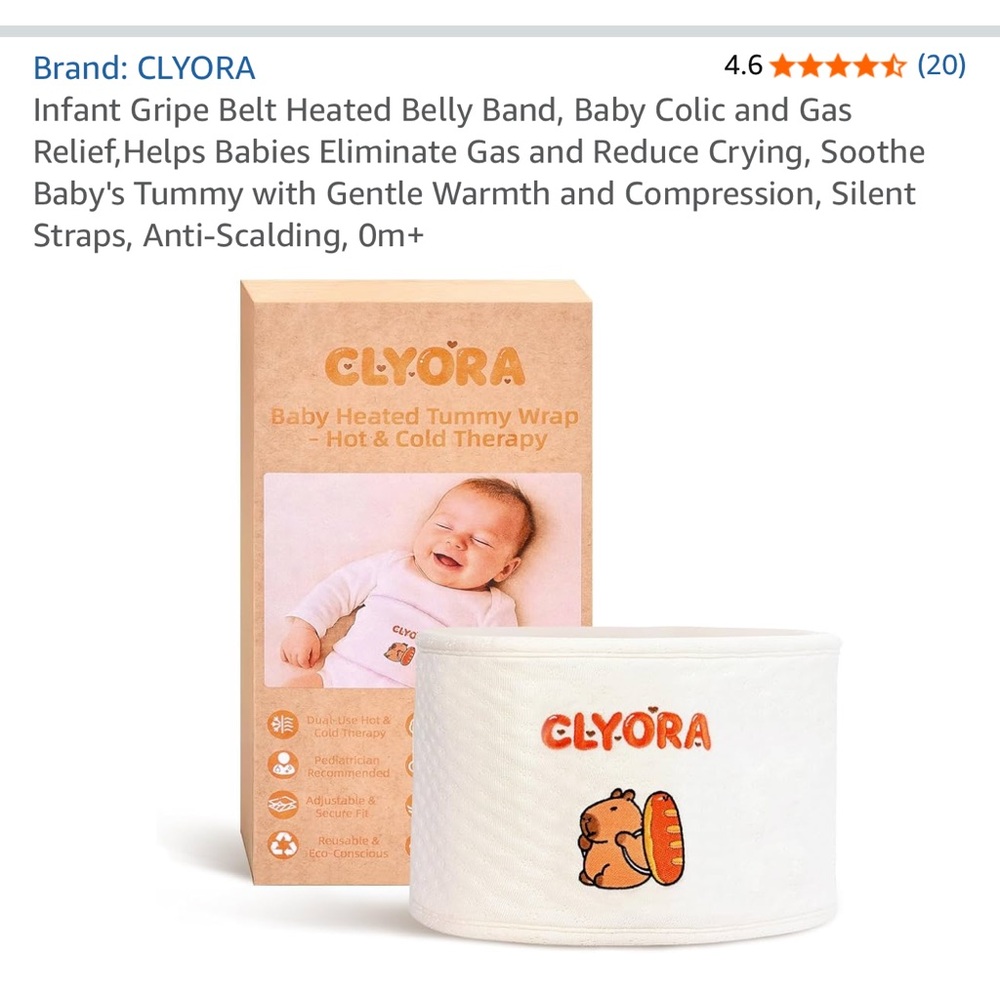 CLYORA Baby Heated Tummy Wrap